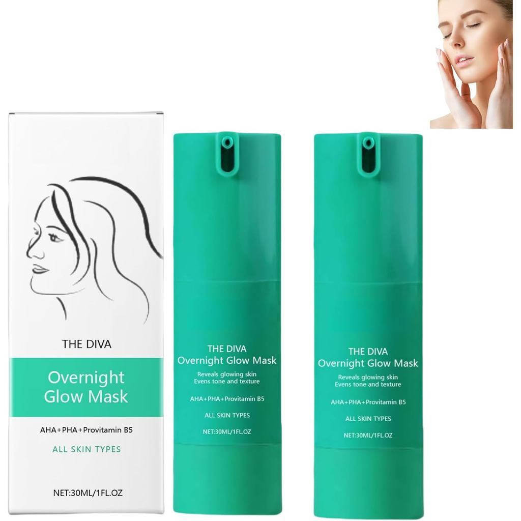 Foxtale Night Shine Mask, Salon-Grade Shine Mask, Deep Night Mask, Exfoliating and Nourishing Mask, 