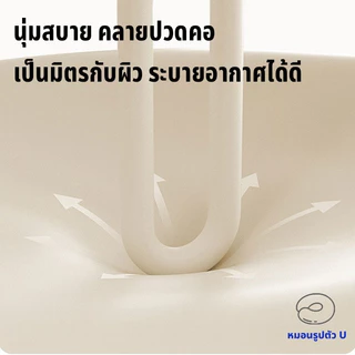 หมอนรองคอ Memory Foam รูปตัว U | รองรับกระดูกคอ แบบพกพา | สำหรับใช้บนเครื่องบินและรถยนต์