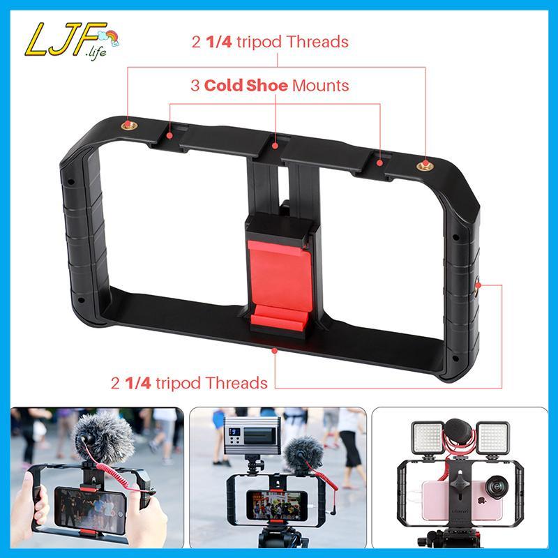 LJF Ulanzi U Rig Pro สมาร์ทโฟน Video Rig, Video Recording โทรศัพท์มือถือ Stabilizer ที่วางขาตั้งกล้อ