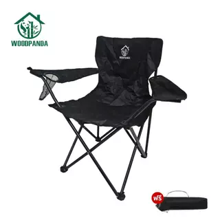 WOODPANDA เก้าอี้ปิกนิกพับ ขาอลูมิเนียม 600D ผ้า PVC กันน้ำ รับน้ำหนัก 100 kg สำหรับกิจกรรมกลางแจ้งและปาร์ตี้บาร์บีคิว