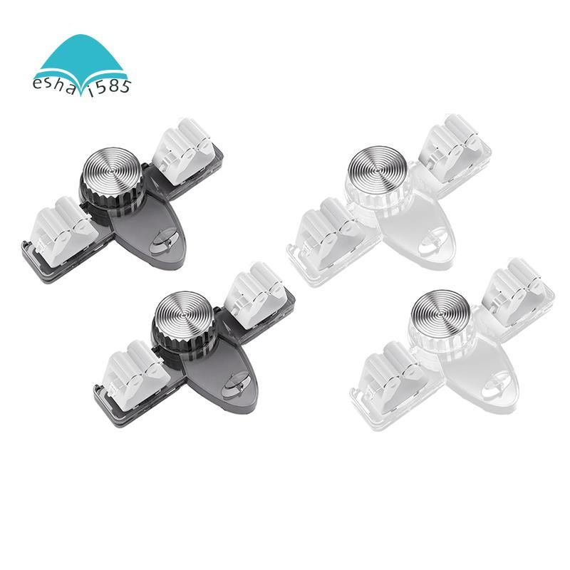 Eshai585Broom Holder Mop Hanger,ไม่จําเป็นต้องเจาะไม้กวาดไม้แขวนเสื้อสําหรับห้องน้ํา,ห้องครัว,สํานัก