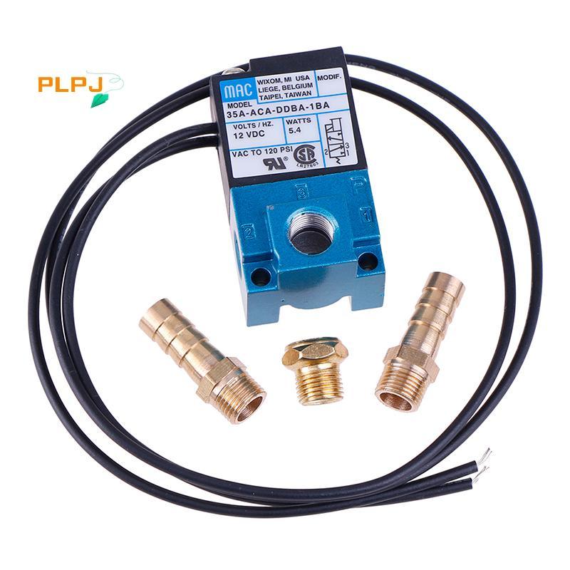 PLPJ 1 ชุด MAC Solenoid วาล์ว 1/8 35A-ACA-DDBA-1BA พร้อมเครื่องระงับเสียงทองเหลือง DC12V ใหม่