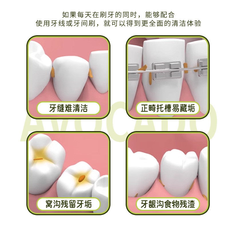 ญี่ปุ่น Lion King Fine-Tooth Clean Feather Soft Gum Care Double-Floss Floss Stick ฟลูออไรด์ Ion Doub