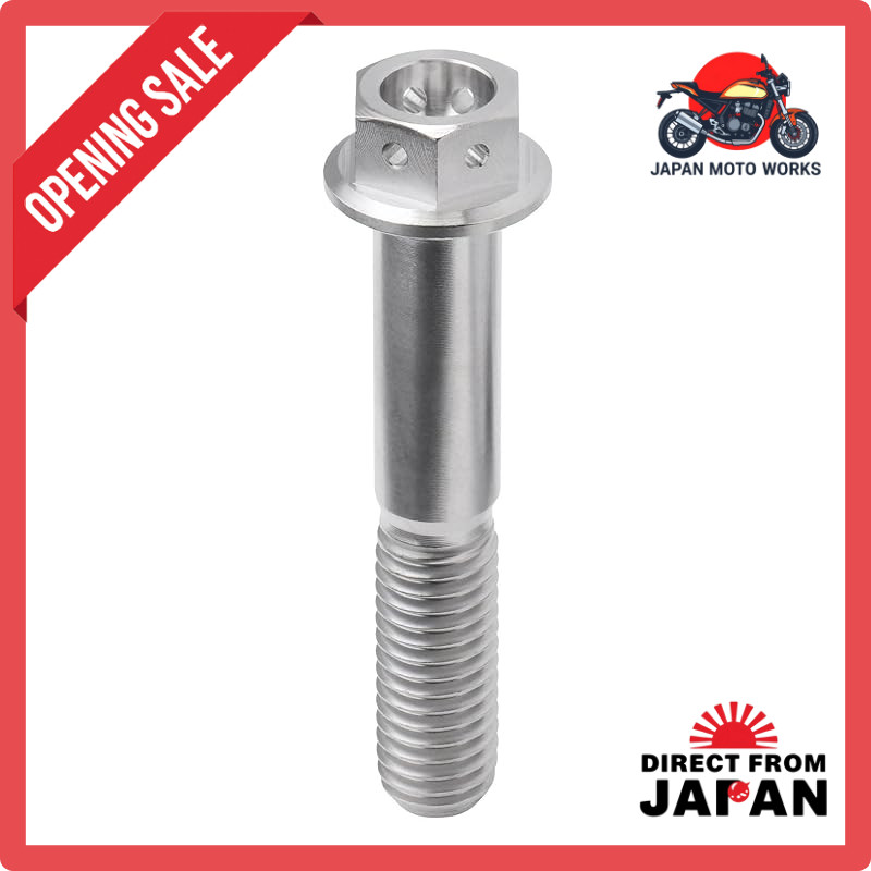 ZETA RACING Titanium Flange Bolt M8×45mm P=1.25 (with Wiring Hole) Dirt Freak DIRTFREAK D6729 (Old P