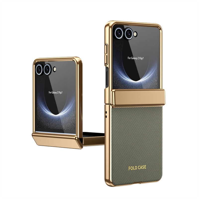 สําหรับ Samsung Galaxy Z Flip 7, เคสโทรศัพท์แบบพับได้ลายเพชรเคลือบด้วยไฟฟ้าระดับไฮเอนด์พร้อมฟิล์มป้องกันการตกแบบรวม