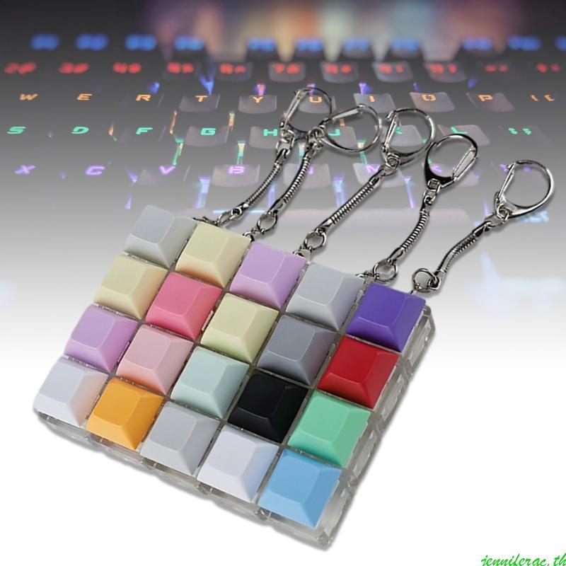 Jenniferac คีย์บอร์ดสวิทช์เครื่องทดสอบพวงกุญแจอเนกประสงค์ความเครียดบรรเทา Mechanical Keycap Switches