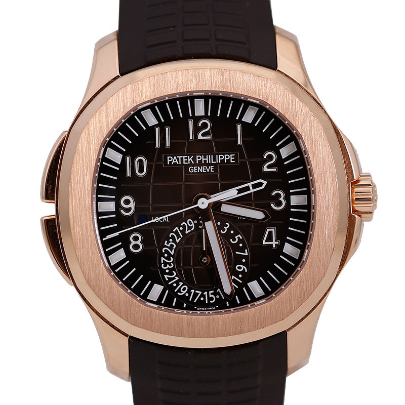 Pa55 tek Phili คุณภาพสูง ppe Grenade 5164R Rose Gold Automatic Mechanical Dual Time Zone นาฬิกาผู้ชา