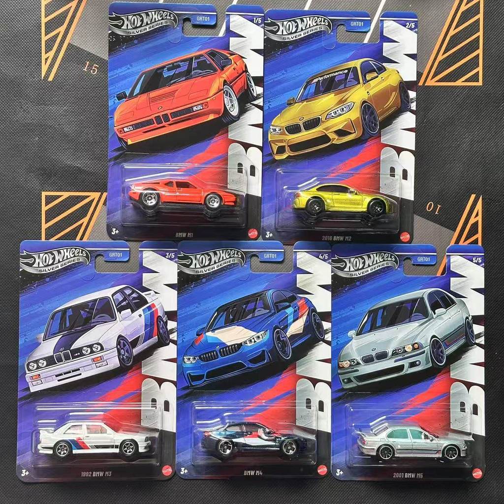 [คลังสินค้าพร้อม] Hot Wheels High General Silver Label Series BMW M1M2M3M4M5 Racing Car Sports Car A