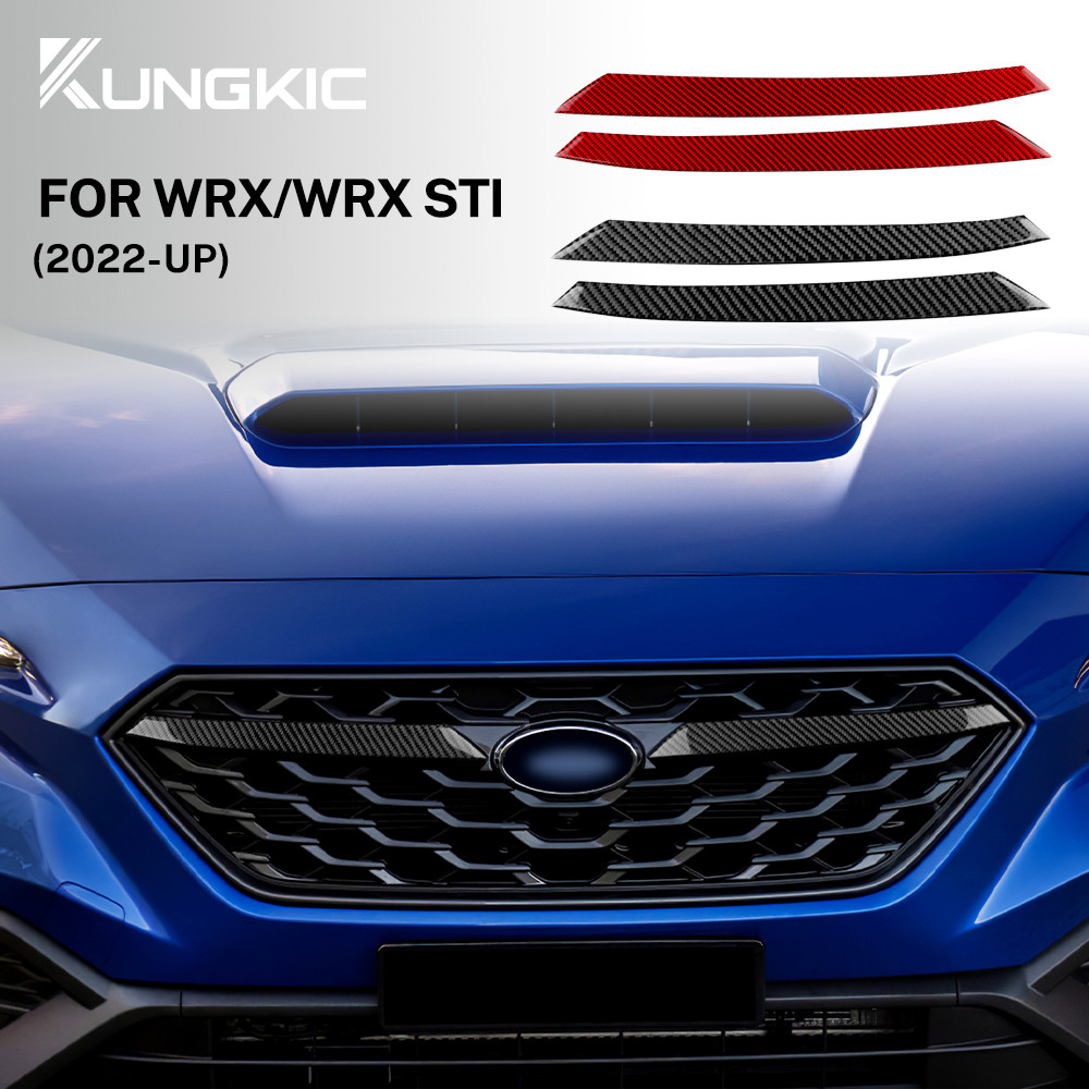 KUNGKIC สําหรับ Subaru WRX STI 2022-2025 ยานยนต์ Grille Modificatio คาร์บอนไฟเบอร์สติกเกอร์ตกแต่งอุป