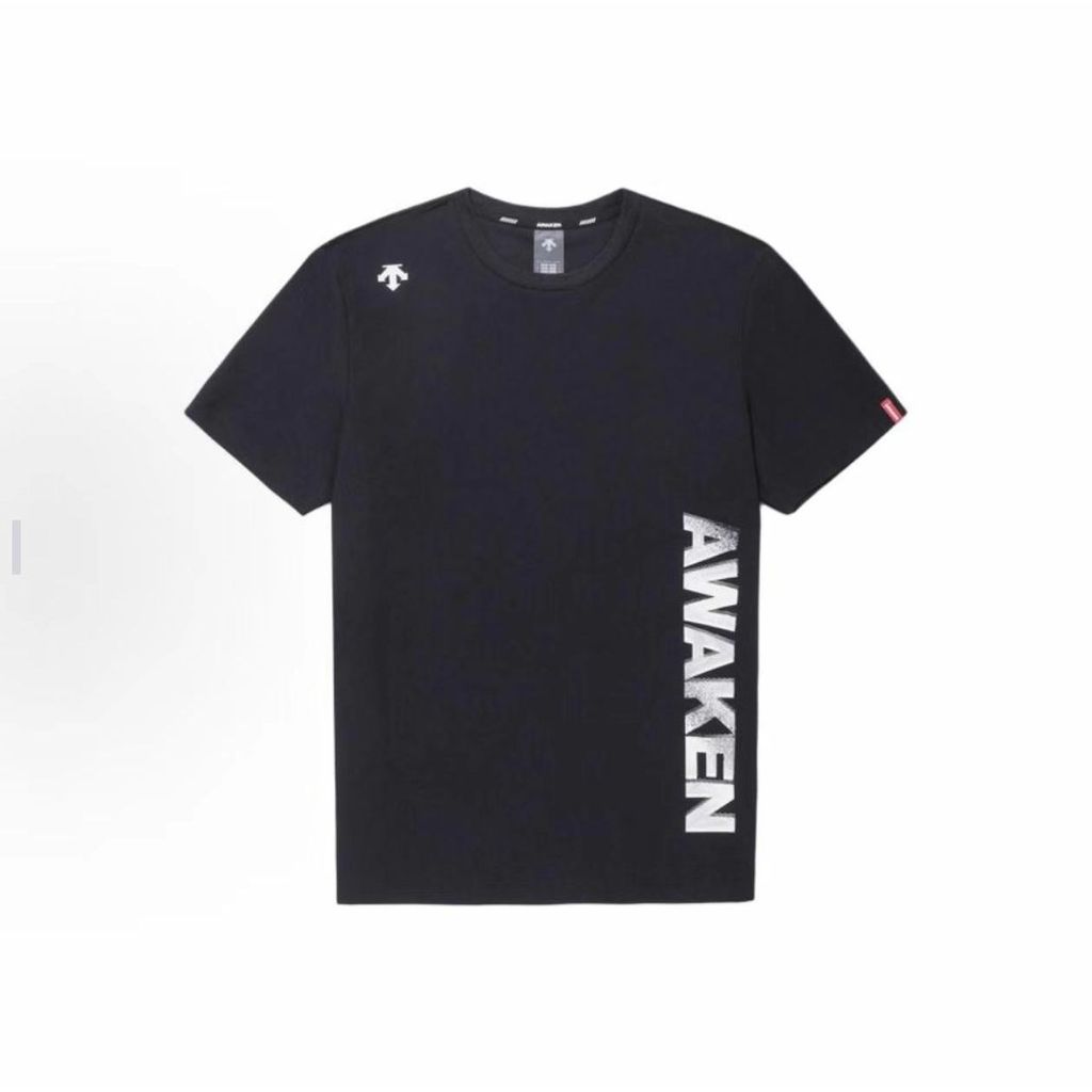 DESCENTE สไตล์ใหม่ผู้ชายผู้หญิงกลางแจ้งลําลองพิมพ์รอบคอแขนสั้น SQ223ETS51