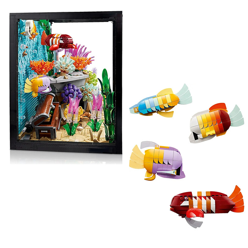 Tropical Aquarium 10366 (4154 ชิ้น) Creator Expert Icons Building Blocks ของเล่นของขวัญสําหรับเด็กชายและเด็กหญิง