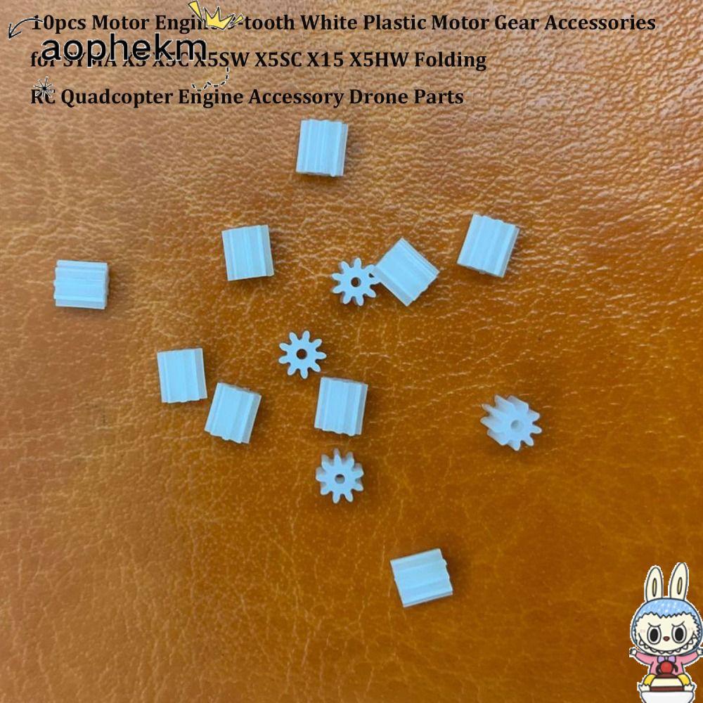 SYMA AOPHEKM 10 ชิ้นมอเตอร์เกียร์,พลาสติก 9 ฟันมอเตอร์เครื่องยนต์เกียร์,คุณภาพสูงสีขาวพับQuadcopter 