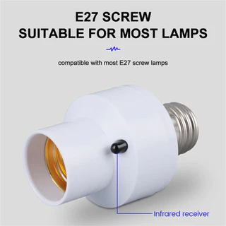 ขั้วหลอดไฟ E27 แบบเกลียว สำหรับบ้าน พร้อมรีโมทคอนโทรล ตัวตั้งเวลา เซ็นเซอร์อัตโนมัติ ใช้งานง่าย จัดส่ง 2-3 วัน