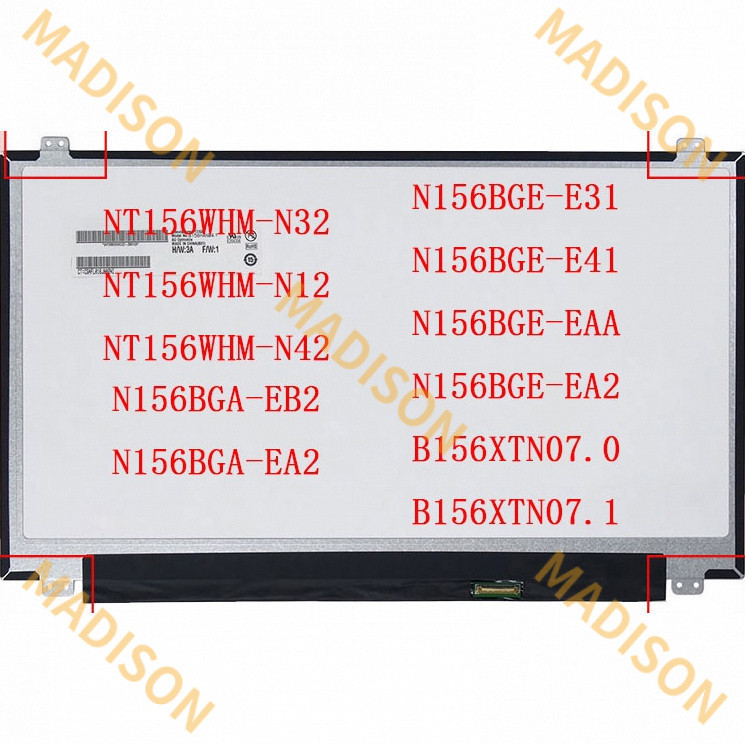 15.6 นิ้ว 30 พิน 1366*768 NT156WHM-N32 NT156WHM-N12 NT156WHM-N42 N156BGA-EB2 N156BGA-EA2 N156BGE-E31