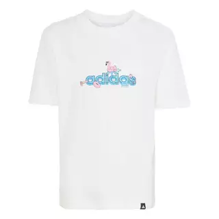 adidas ไลฟ์สไตล์ เสื้อยืดพิมพ์ลาย SUMMER ADVENTURES สำหรับเด็ก เด็ก สีขาว KA0516