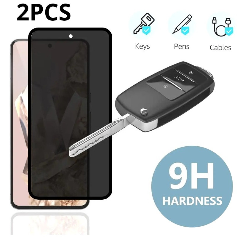 1-2 ชิ้นความเป็นส่วนตัวขอบสีดํากระจกนิรภัยสําหรับ Motorola ThinkPhone 25 Moto Z4 S50 One Zoom Vision