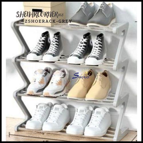 นิรมาลา ลิฟวิ่ง | SHENAR 4-TIER ZIGZAG SHOE RACK / MINIMALIST MULTIPURPOSE 3 และ 4-TIER SHOE RACK / 