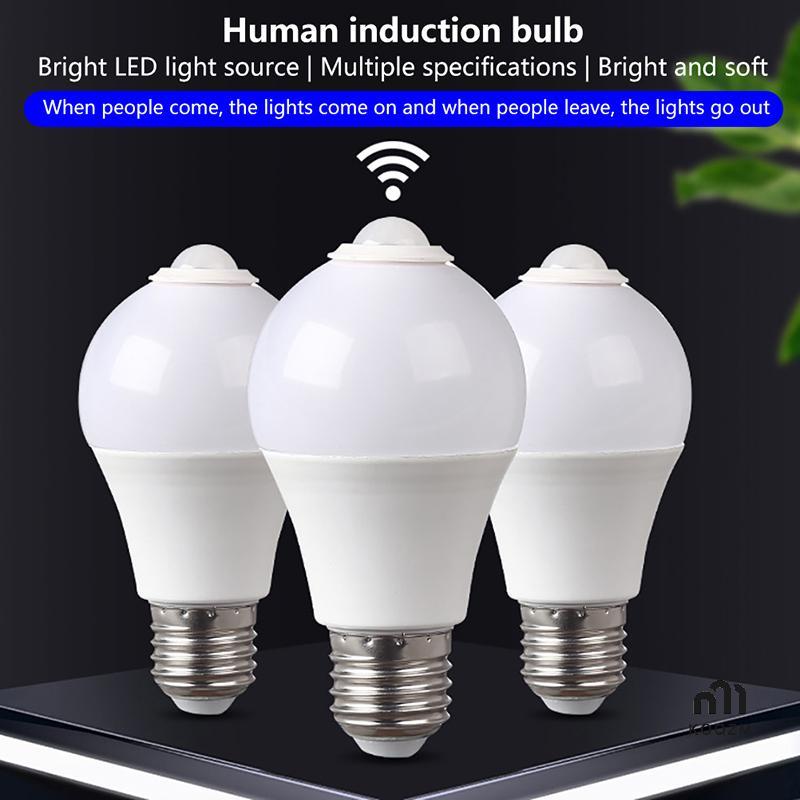 Koqzm โคมไฟเซ็นเซอร์ตรวจจับความเคลื่อนไหว E27 PIR หลอดไฟ LED 5W 9W 15W พร้อมเซ็นเซอร์ตรวจจับการเคลื่อนไหวไฟกลางคืนใหม่