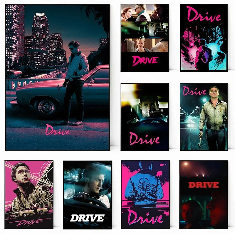 ฟิล์มคลาสสิก "Drive" Ryan Gosling โปสเตอร์ภาพยนตร์พิมพ์สําหรับ Home Wall Art, ห้องนั่งเล่น, ห้องนอน,