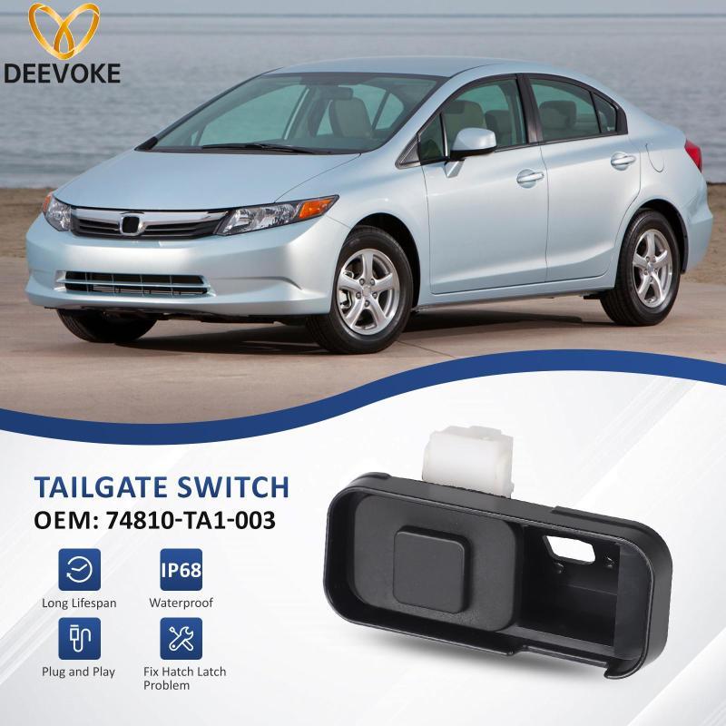 [cuticate11] สวิตช์ปุ่มกด Tailgate พร้อมกล้อง Mount Space Tailgate Release ปุ่มสําหรับ Crider สําหรั