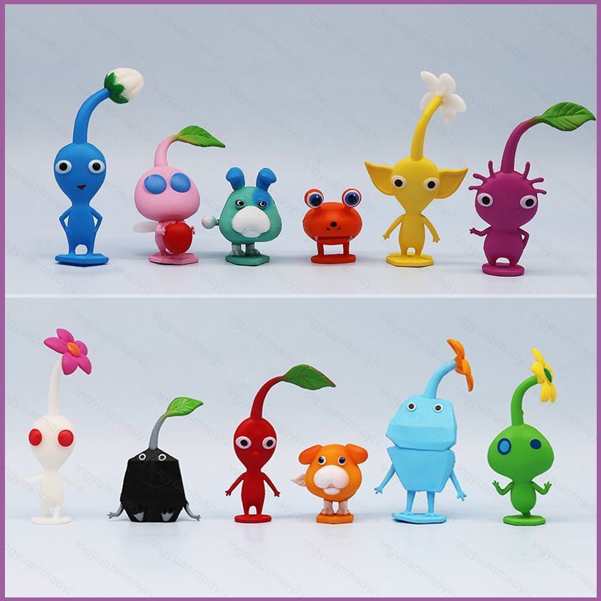 ZY1 12pcs Soni Pikmin Action Figure ตุ๊กตาของเล่นเด็กตกแต่งบ้านของขวัญคอลเลกชันเครื่องประดับเค้ก YZ1