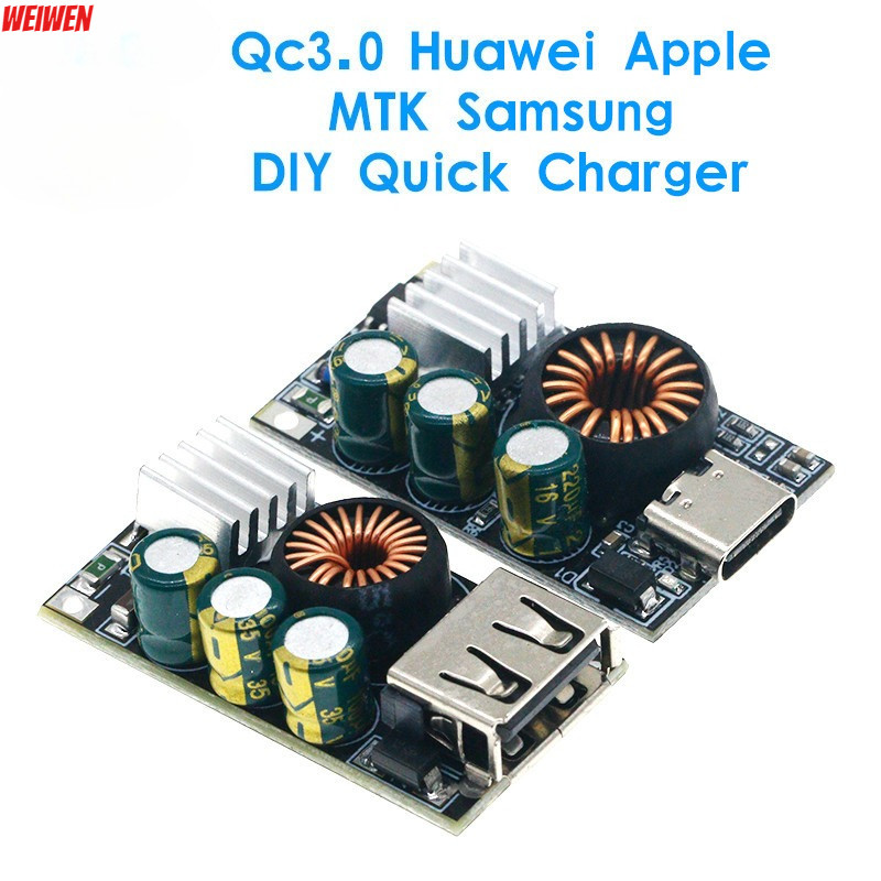 TYPE-C QC3.0 DIY Fast Charger DC 5-32V 24W Step-down โมดูลสําหรับการชาร์จฉุกเฉินของโทรศัพท์มือถือ