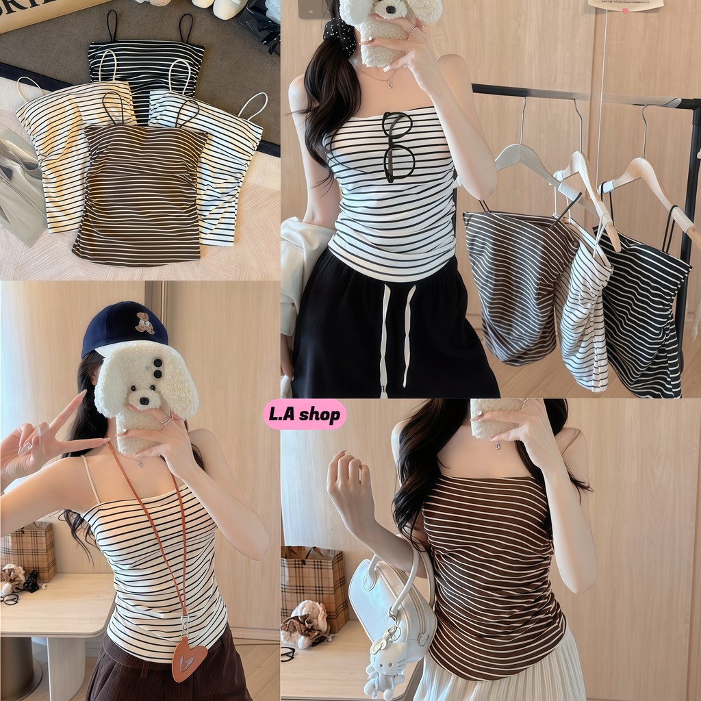 L.A Shop★เสื้อคุณภาพดี เสื้อผ้าผู้หญิง เสื้อแขนยาว แต่งเพชร  ทรงรัดพอดี ผ้าใส่สบาย FY5003