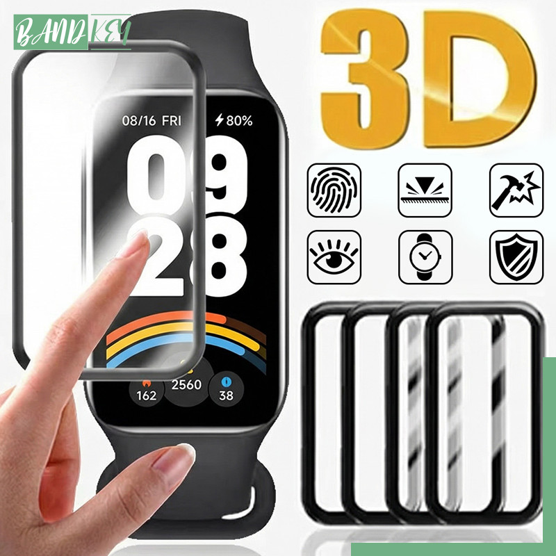 กระจกนิรภัย / ฟิล์มนุ่ม for Mi Band 9 Active/Mi Band 8 Active อุปกรณ์เสริมฟิล์มป้องกันห for Redmi Band 3/Redmi Band 2