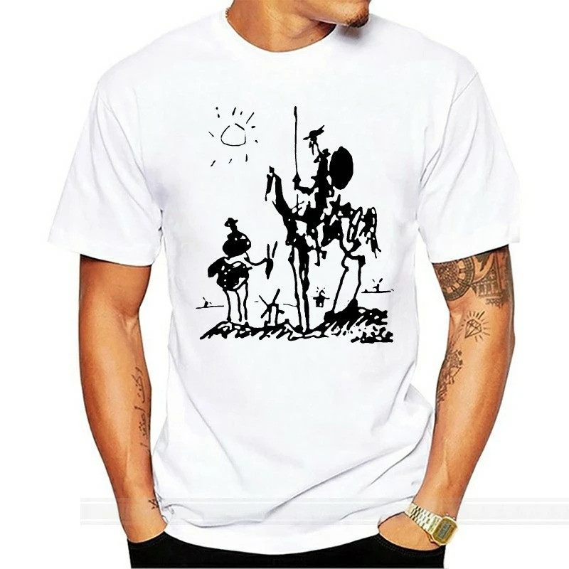 เสื้อตัวพิมพ์ลาย Pablo Picasso ออกแบบจากผลงานศิลปะของ Picasso และเรื่องราวของ Don Quixote