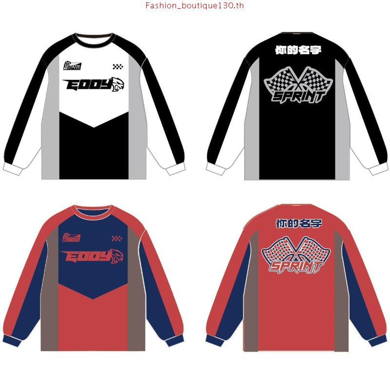 LOOP Blackflash – Waffle Longs sleeve Oversize Boxy Crewneck Unisex Streetwear Skena ผู้ชายผู้หญิงเส