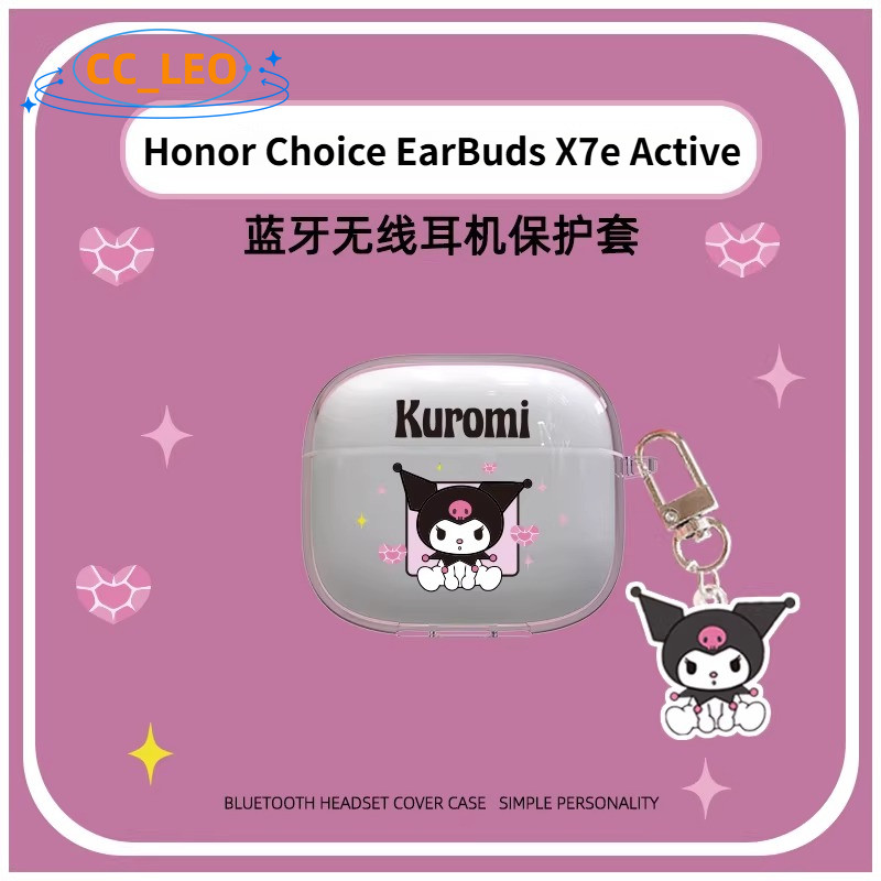 for Honor Choice EarBuds X7e Active Case Cartoon Pikachu Cute Sanrio Transparent soft case Suitable 