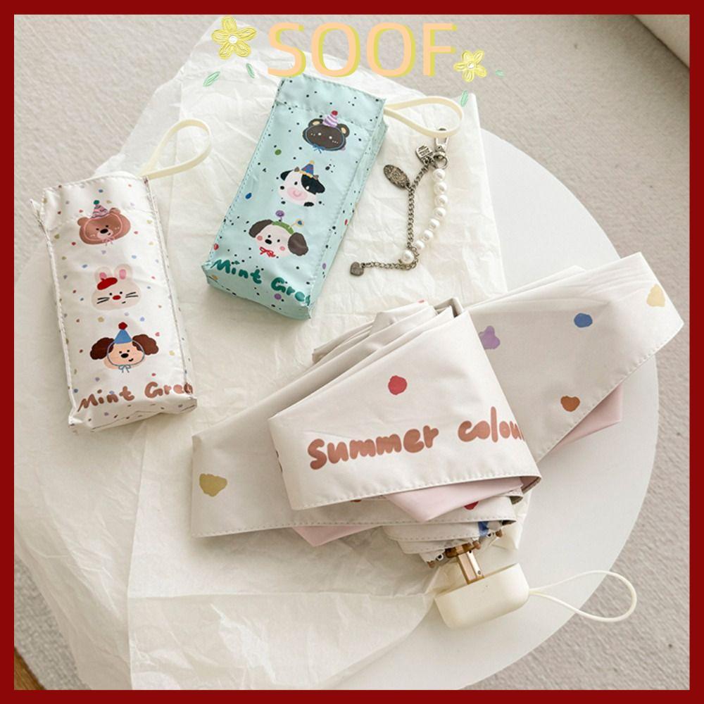 ร่มกันแดดรุ่น SOOF ดีไซน์ซี่โครง 6 เส้น ป้องกัน UV พกพาสะดวกสำหรับทุกวัน