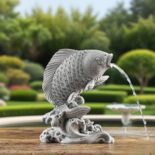 น้ำพุปลาคาร์พหินทราย ระบบน้ำวนเพิ่มออกซิเจน Feng Shui โชคลาภ…