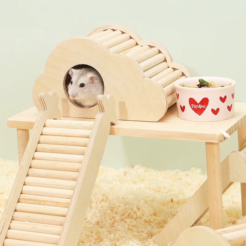 Golden Bear Hide House Hamster Small House Hamster Two-Layer Platform Hamster Toy Daquan 1230