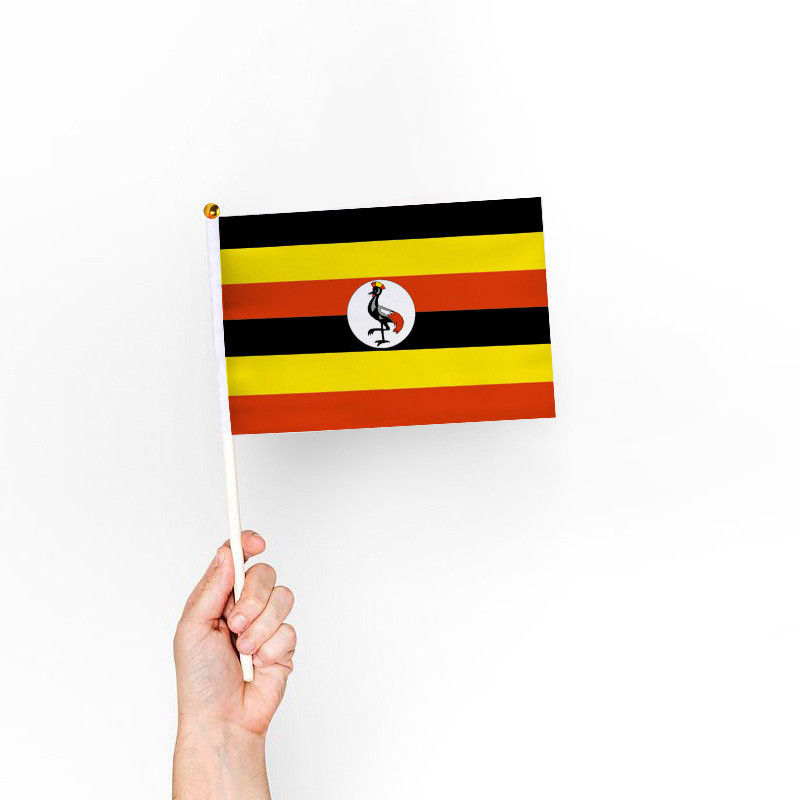 ธง 3 ชิ้นของธง Uganda ของตกแต่งงานปาร์ตี้คํา