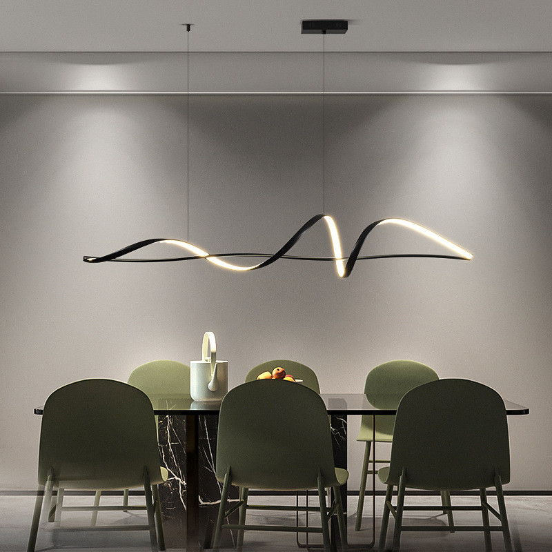 Italian Minimalist Modern Simple Style Creative Personality Art Design Sense Long Strip Dining Room 