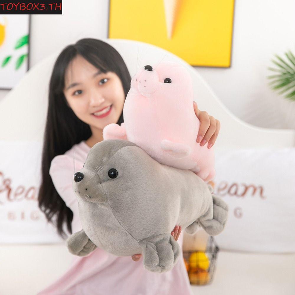 TOYBOX Seal Plush ตุ๊กตา,สัตว์หมอน Fluffy Seal Plush ตุ๊กตาของเล่น, Casual น่ารัก Plushy Sea Lion Pl