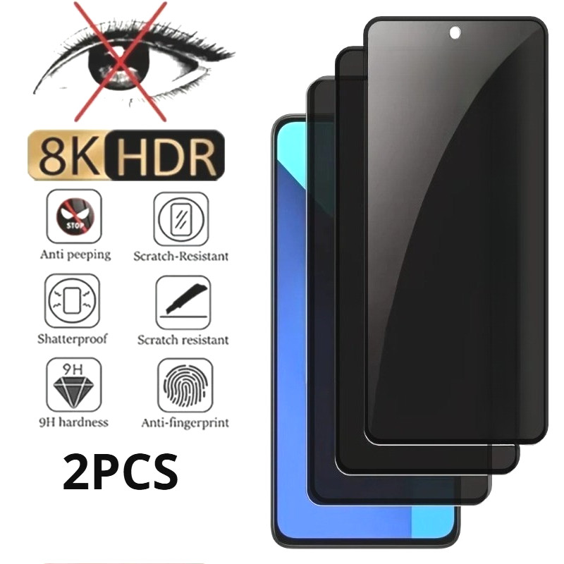 1-2Pcs Anti Spy กระจกนิรภัยสําหรับ HTC U23Pro U23 U20 5G Pro ความเป็นส่วนตัว Black Edge Screen Prote