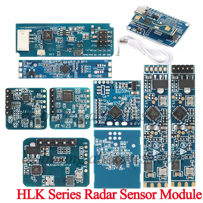 1-2 ชิ้น HLK-LD2410 LD2410B LD2410C LD2450 LD1030 LD1020 LD2411 FMCW MM มิลลิเมตร Wave Motion Human 