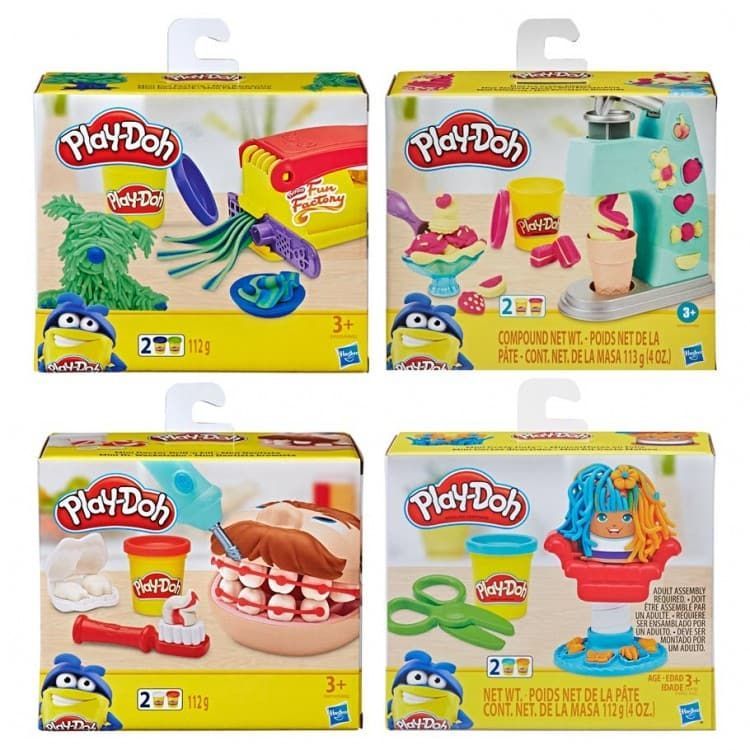 Hasbro Play-Doh เครื่องทําเส้นก๋วยเตี๋ยวซีรีส์ครัวขนาดเล็กชุดทําโคลนสีทันตแพทย์น้อย
