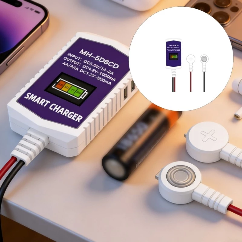 ST สายชาร์จ USB แม่เหล็ก สำหรับแบตเตอรี่ 18650 21700 thumbnail 8