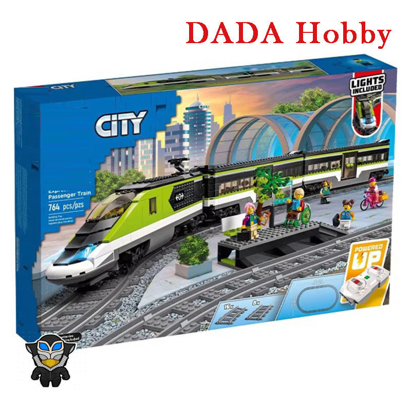 DADA Hobby DH3X ใช้งานร่วมกับ city 60337 Express Passenger Train Building blocks EC2