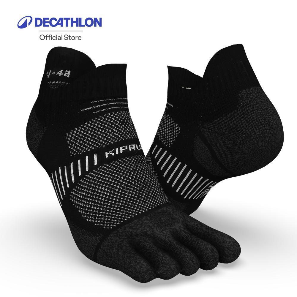 Decathlon Running 5-Finger Fine Invisible Socks ถุงเท้าซ่อนข้อดีไซน์ 5 นิ้วสำหรับใส่วิ่ง รุ่น Run 900 - Black