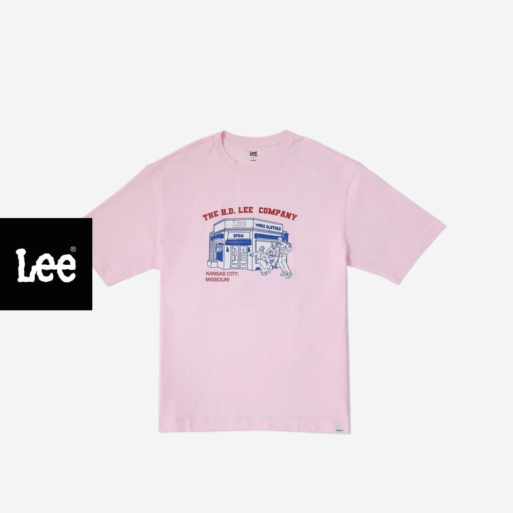 LEE เสื้อยืดแขนสั้นผู้ชาย รุ่น LE S425MTSSN53 สีชมพู