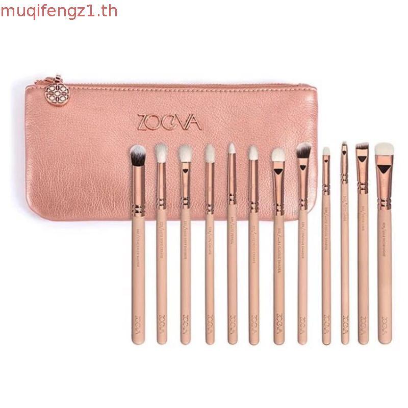 ZOEVA 15 ชิ้นสีน้ําตาล/สีดําแปรงแต่งหน้าแป้งฝุ่น Blush อายแชโดว์ Eyebrow Brush ชุดแปรงแต่งหน้าไฮไลท์