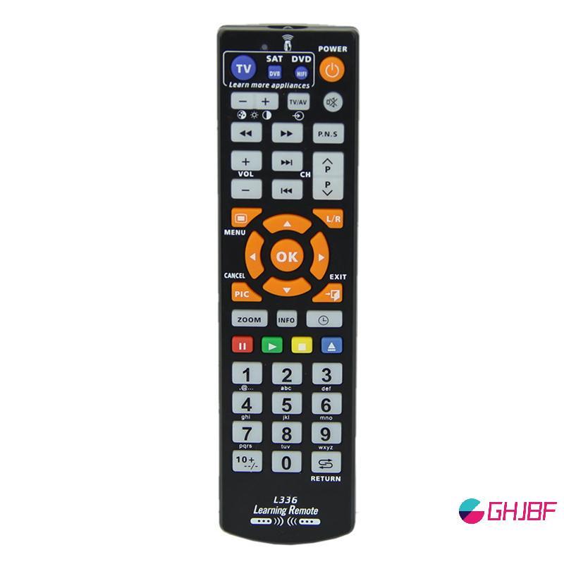 GHJBF] L336 รีโมทคอนโทรลแบบยูนิเวอร์แซลพร้อมฟังก์ชั่นเรียนรู้สําหรับ TV BOX CBL DVD เดิม SAT นศคนคอเ