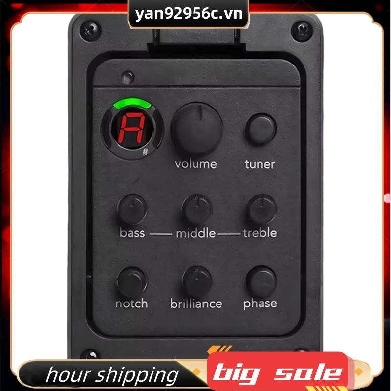 EQ Tuner Mic Blend Guitar Pickup สําหรับ Fishman 201 ปิ๊กอัพกีตาร์โปร่ง 4 Band Preamp System