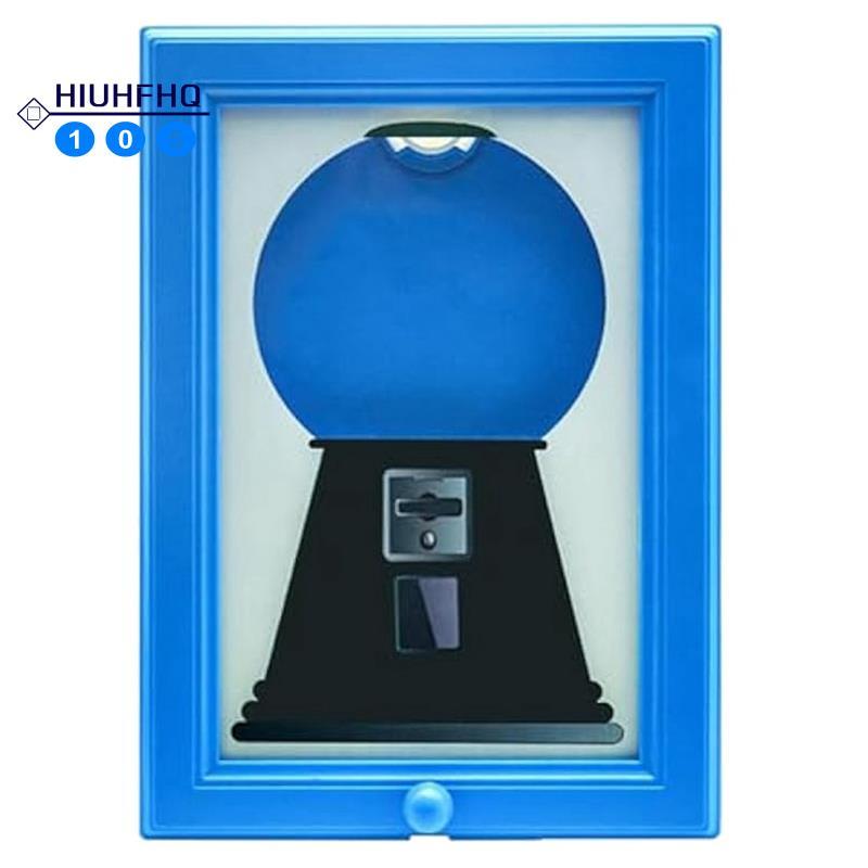 Hiuhfhq106 Wall Mount Gumball Machine Candy Dispenser กรอบรูปสําหรับโต๊ะเคาน์เตอร์เด็กกรอบรูปจอแสดงผ