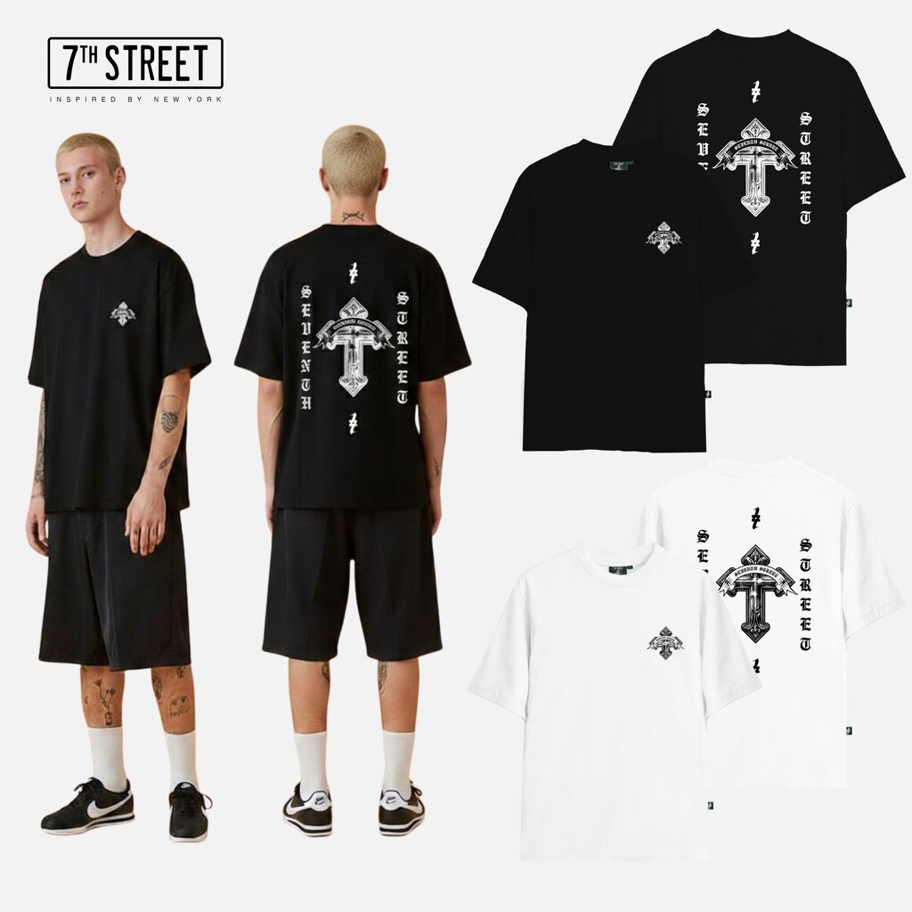 7ᵗʰ Street Oversize90s Cotton100% Com(No.20) ทรงคอฟิต ผ้านุ่ม เบา ใส่สบายที่สามารถสวมใส่ได้ทุกวัน รุ