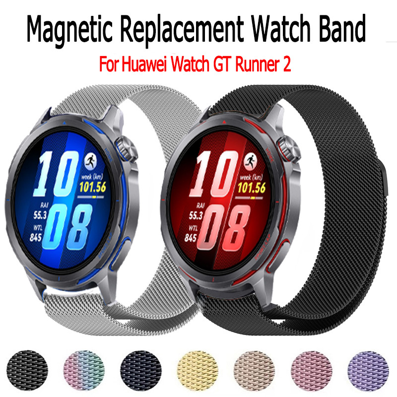 สาย สำหรับ Huawei Watch GT Runner 2 สายนาฬิกาข้อมือ สเตนเลส สำหรับ สำหรับ Huawei Watch GT Runner 2 น